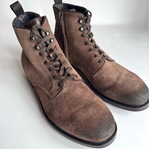 To Boot New York Men's Athens Suede Side Zip Boots Size 8.5